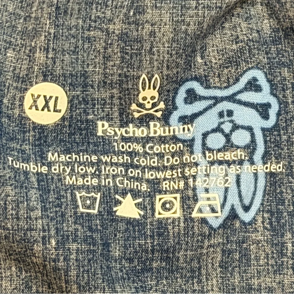 Psycho Bunny Navy Boxers with Bunny Pattern Size XXL